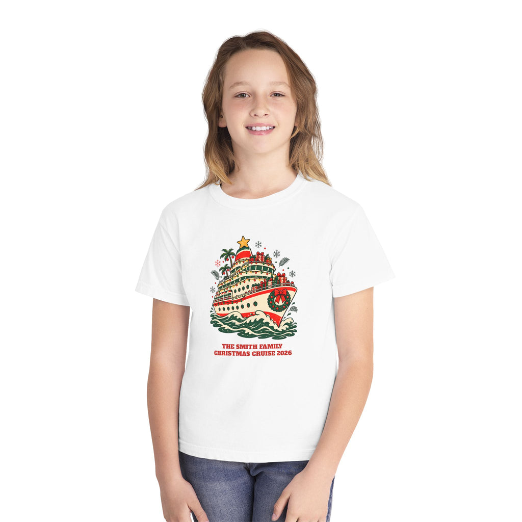 Custom Kids Christmas Cruise Ship Shirt