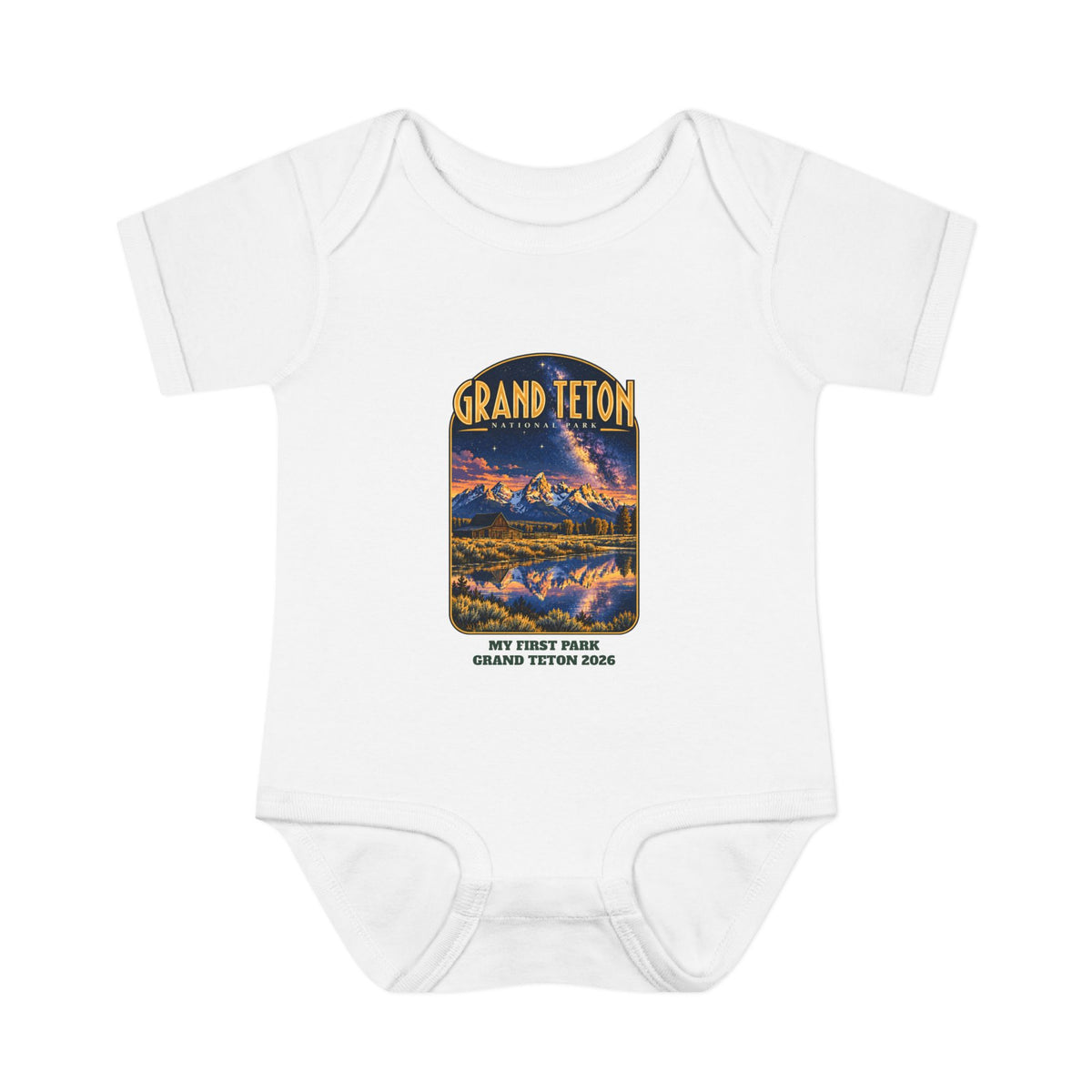 Custom Baby Grand Teton National Park Night Sky Onesie