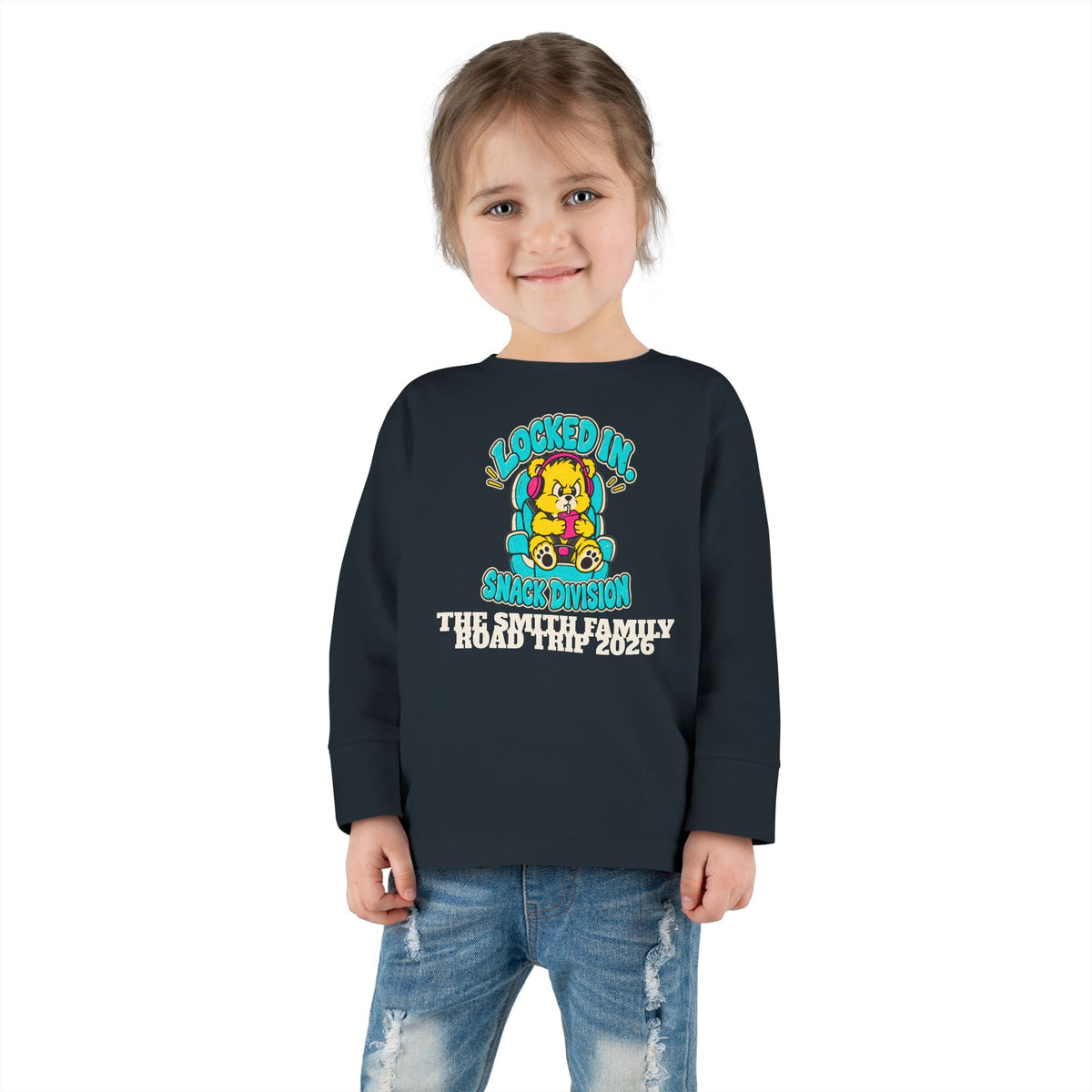 Custom Toddler Snack Division Road Trip Long Sleeve Shirt