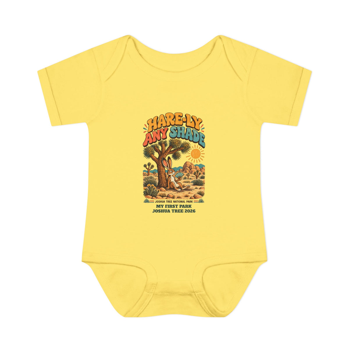 Custom Baby Joshua Tree National Park Hare-ly Any Shade Onesie