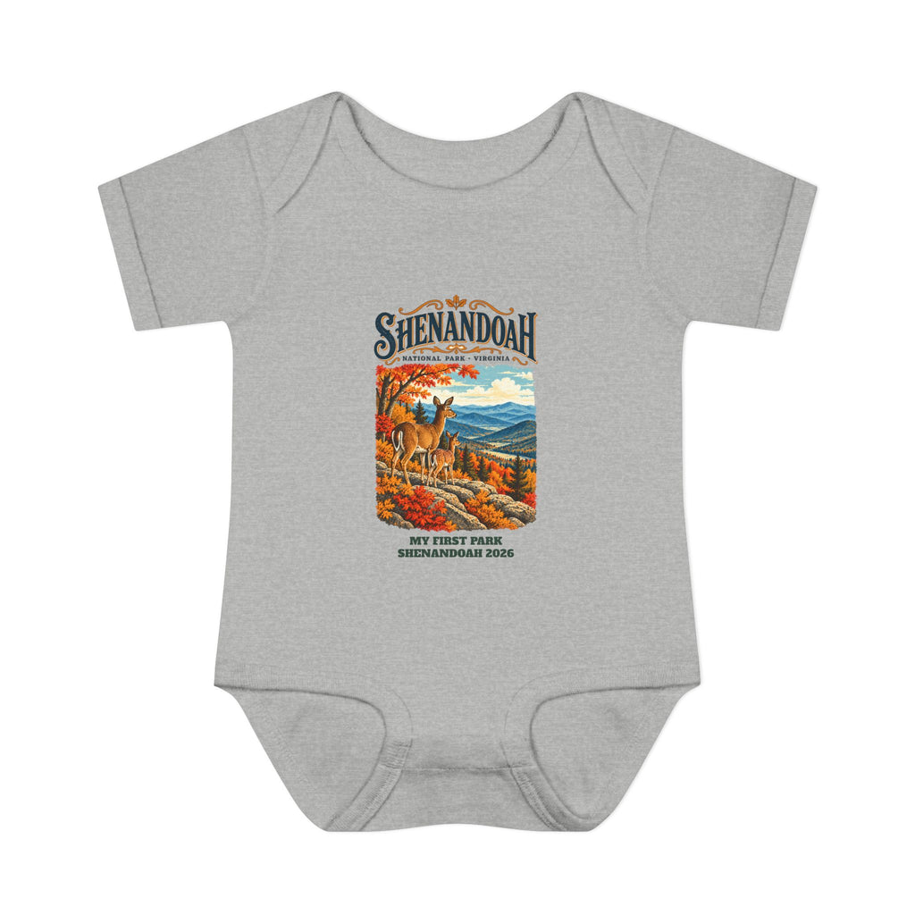 Custom Baby Shenandoah National Park Vintage Deer Onesie