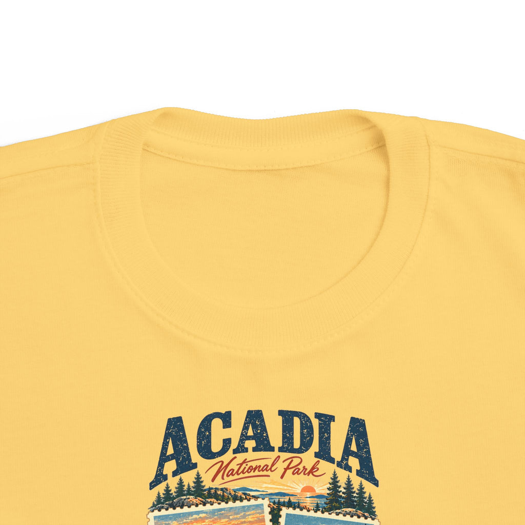 Custom Toddler Acadia National Park Stamp Collage Shirt