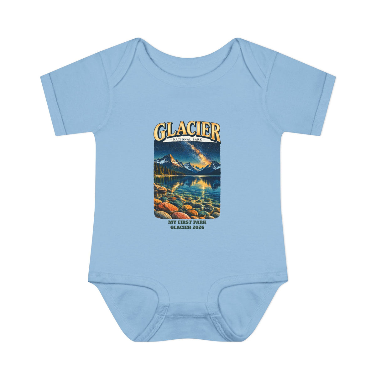Custom Baby Glacier National Park Night Sky Onesie