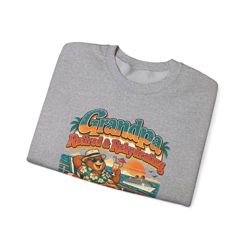 Custom Grandpa Retired & Rehydrating Cruise Sweatshirt
