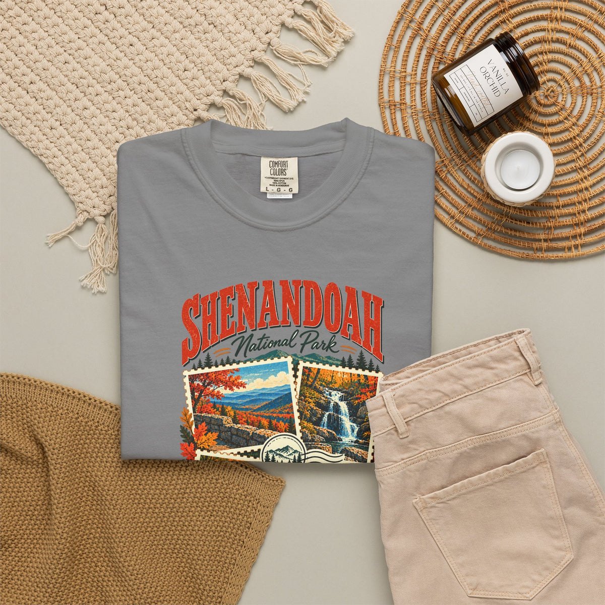 Custom Shenandoah National Park Stamp Collage Shirt