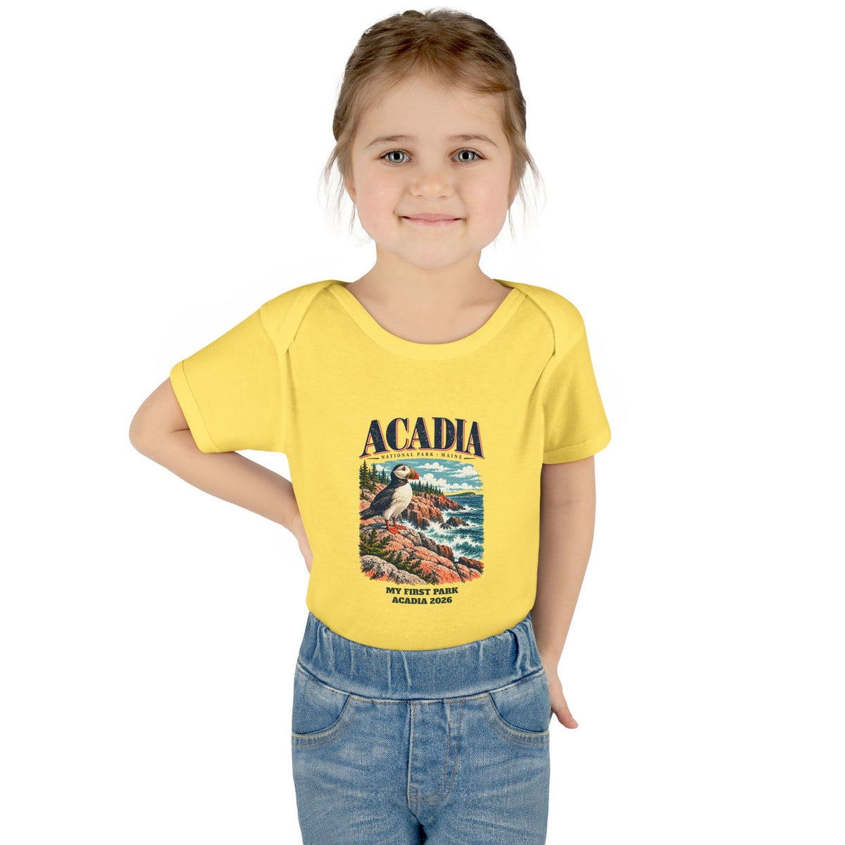 Custom Baby Acadia National Park Puffin Onesie