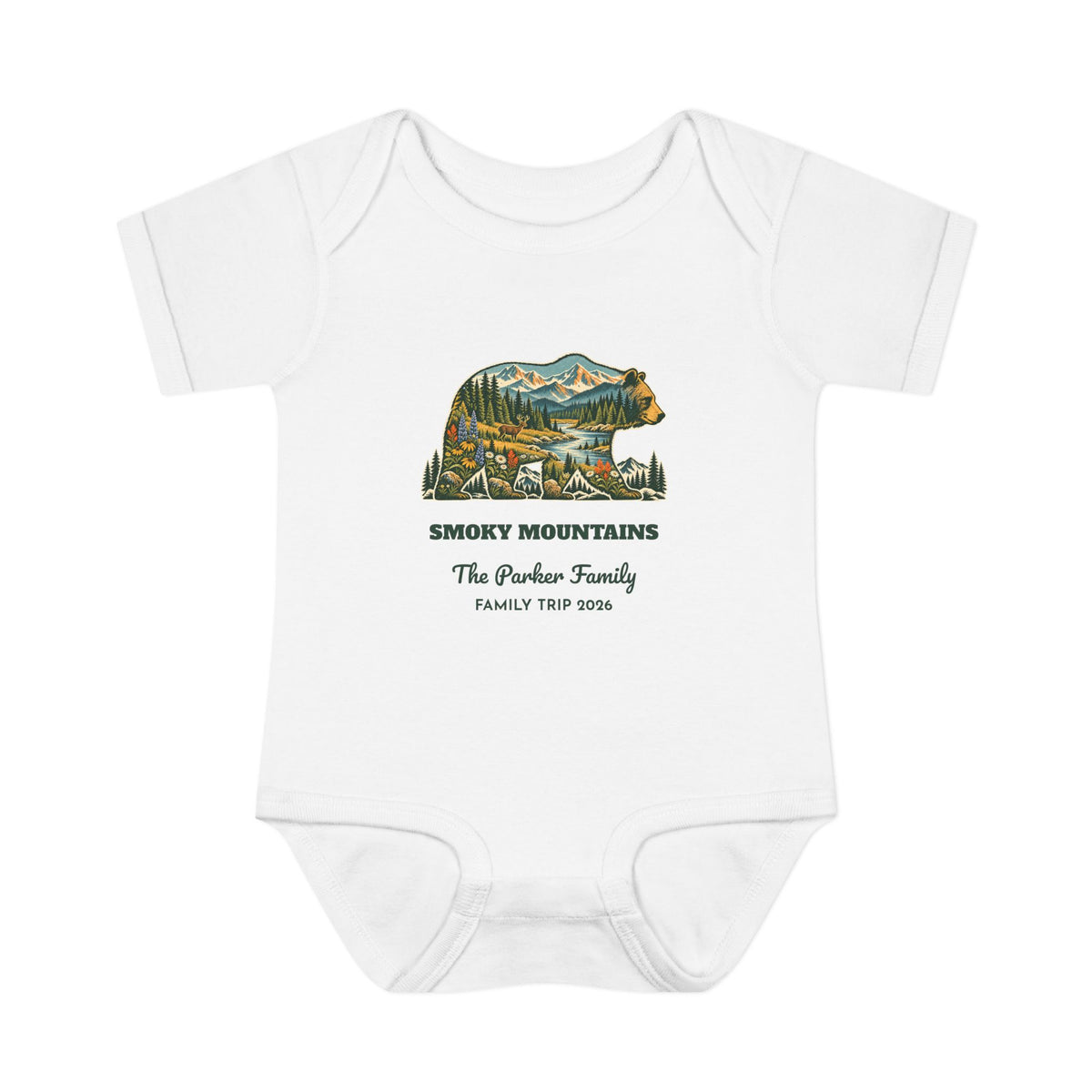 Custom Baby National Park Bear Onesie