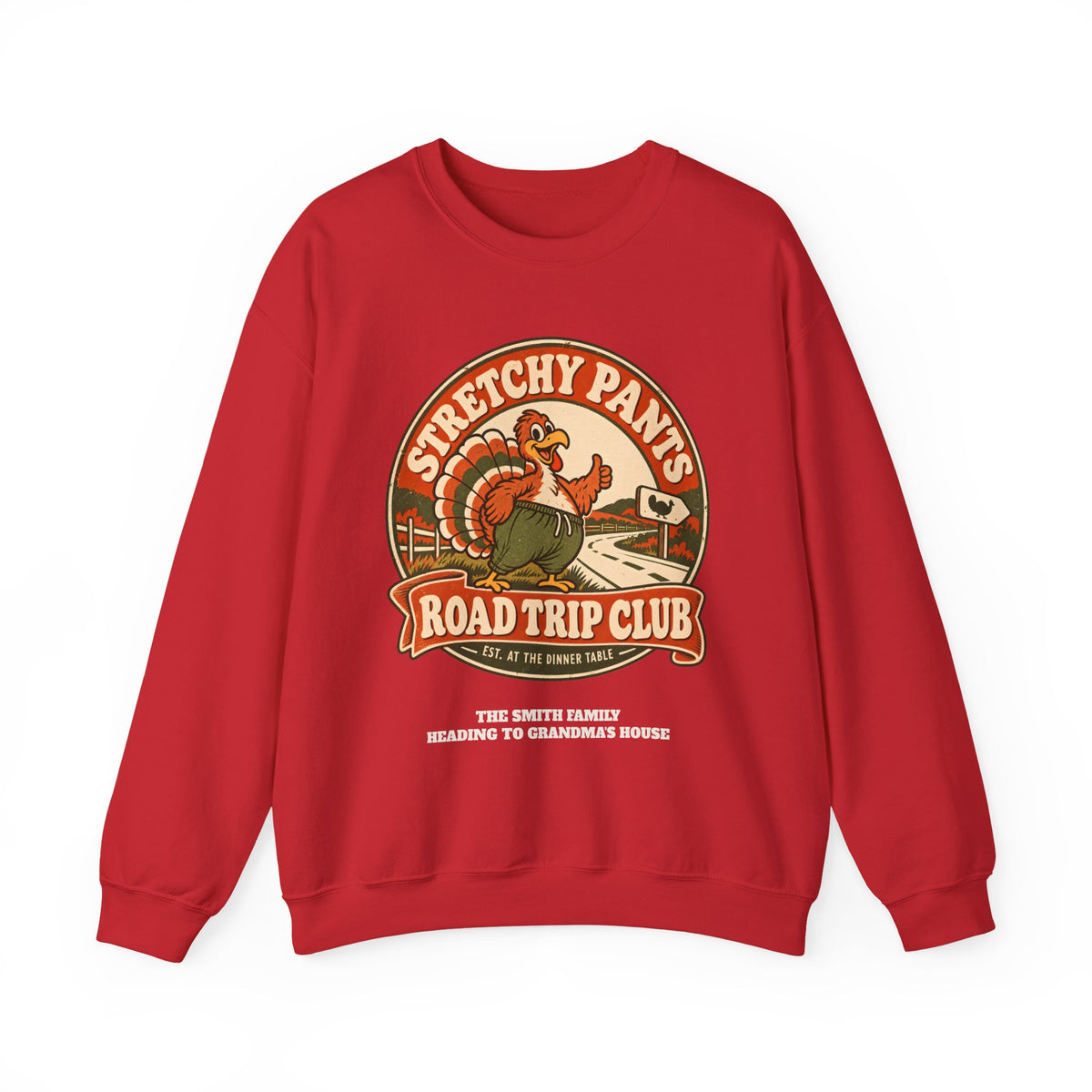 Custom Stretchy Pants Family Thanksgiving Sweatshirt