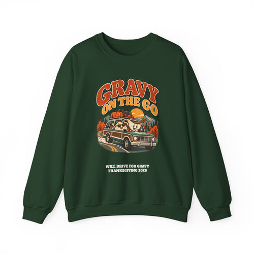 Custom Gravy On The Go Thanksgiving Road Trip Sweatshirt