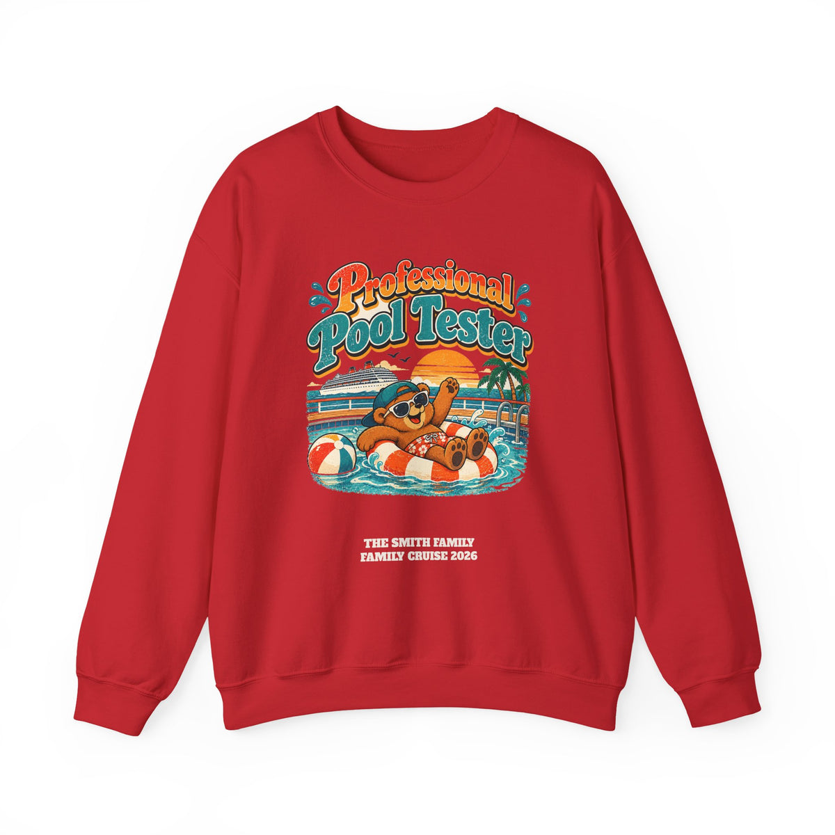 Custom Pool Tester Family Cruise Sweatshirt