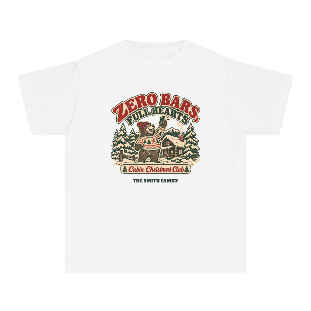 Custom Kids Zero Bars Full Hearts Cabin Christmas Shirt