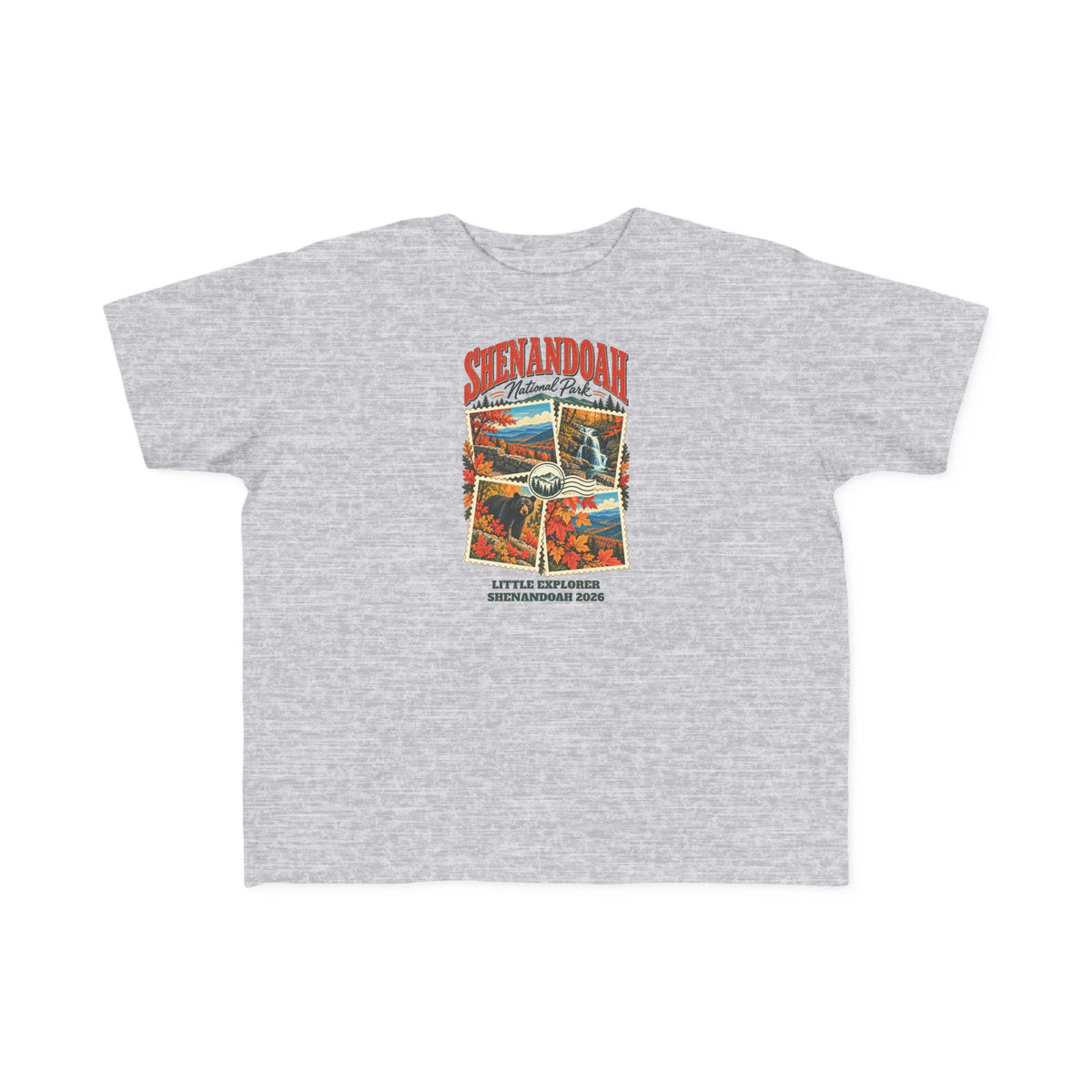 Custom Toddler Shenandoah National Park Stamp Collage Shirt