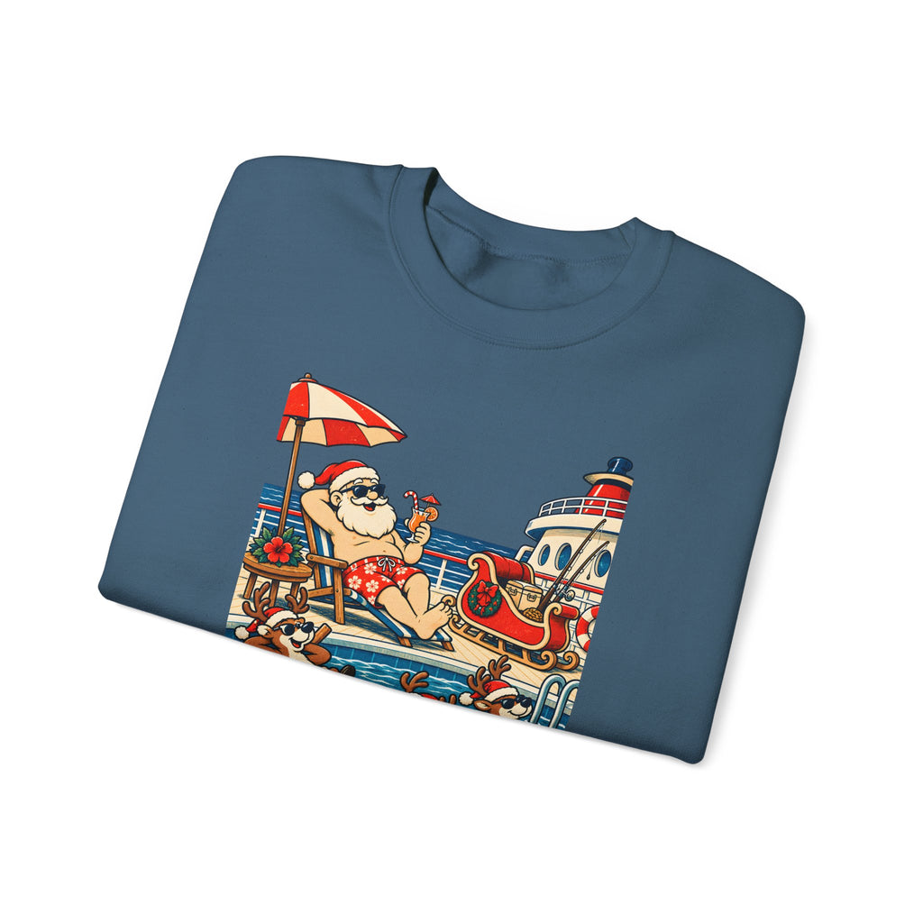 Custom Santa Pool Day Christmas Cruise Sweatshirt