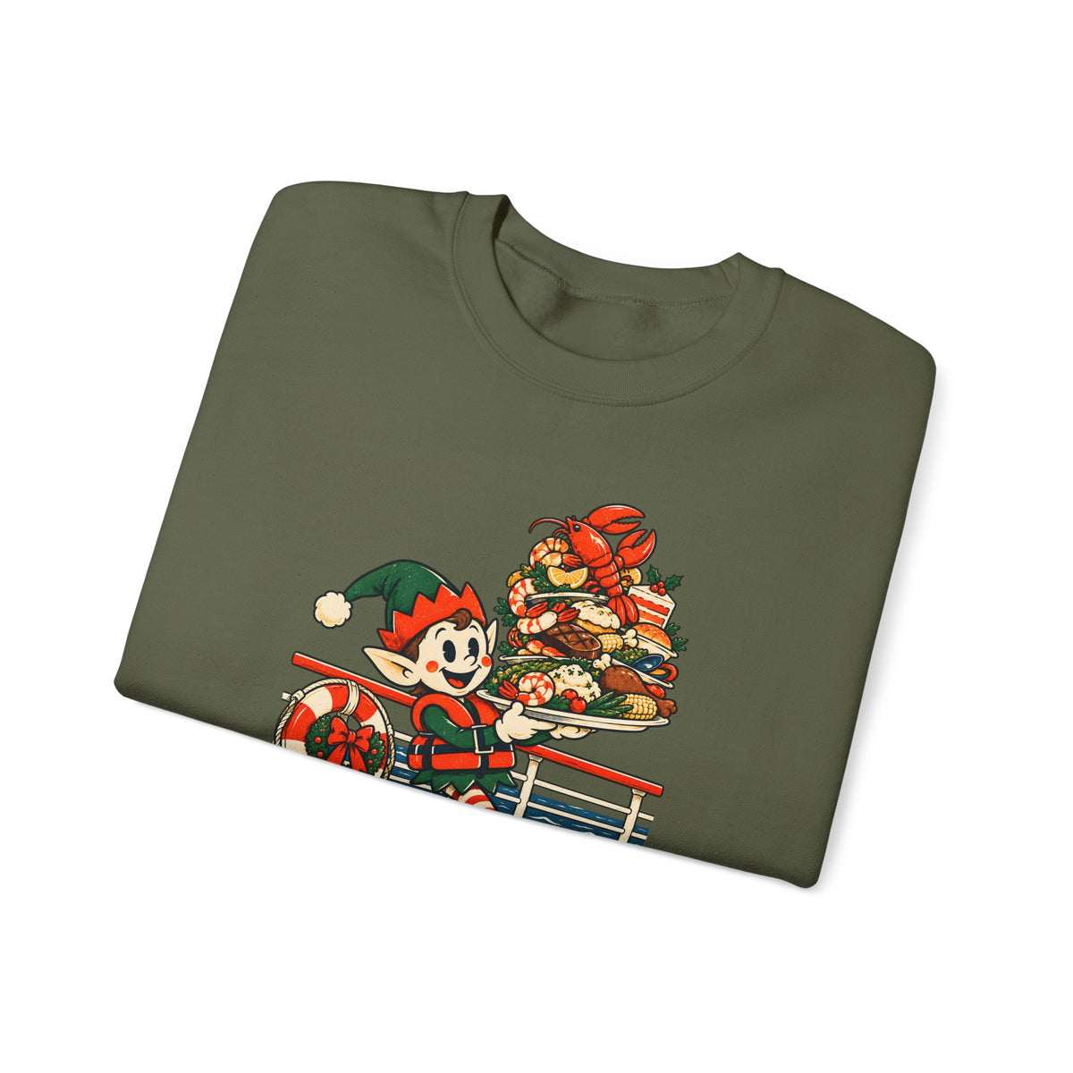 Custom Elf Cruise Buffet Christmas Sweatshirt