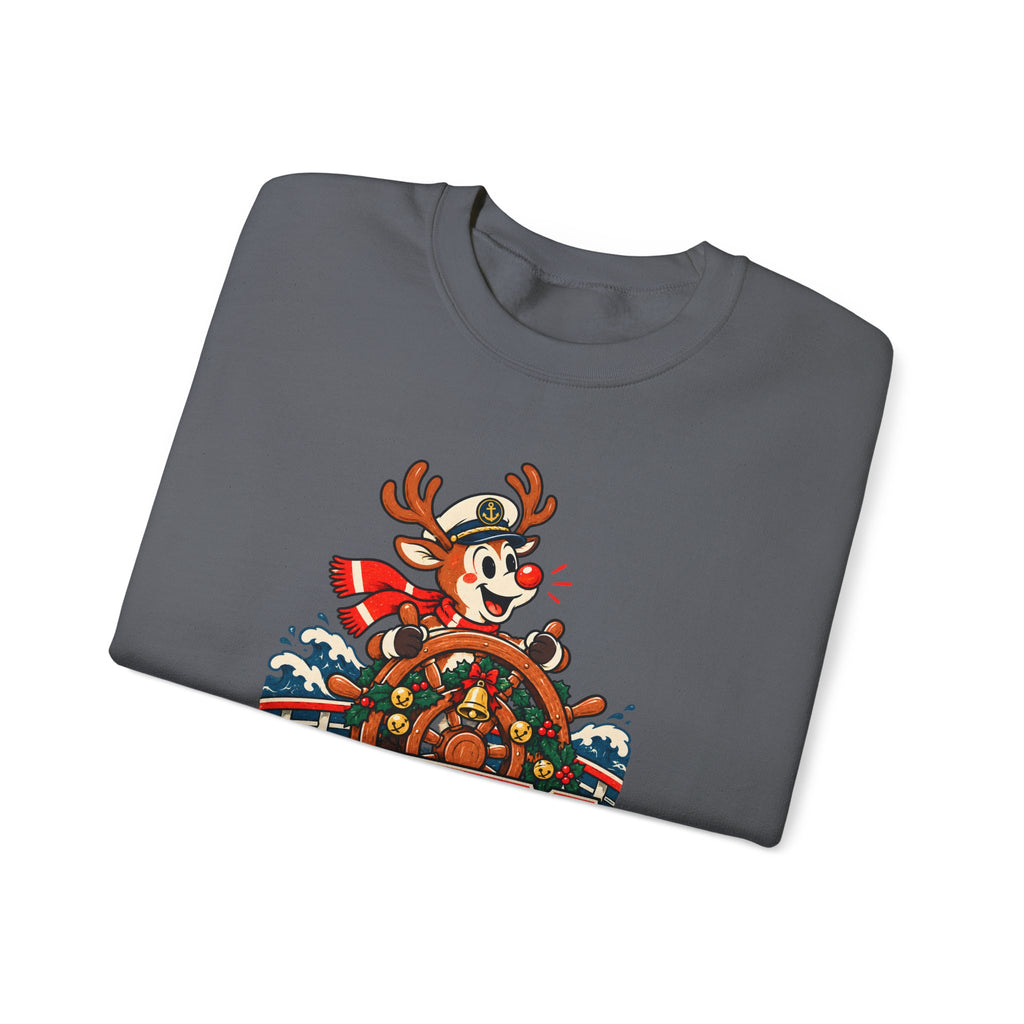 Custom Reindeer Captain Christmas Cruise Sweatshirt