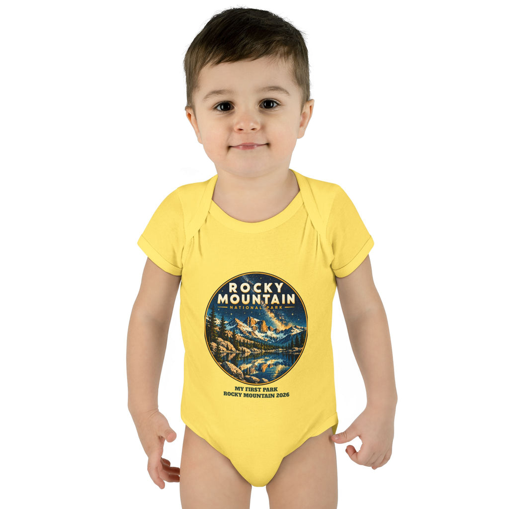 Custom Baby Rocky Mountain National Park Night Sky Onesie