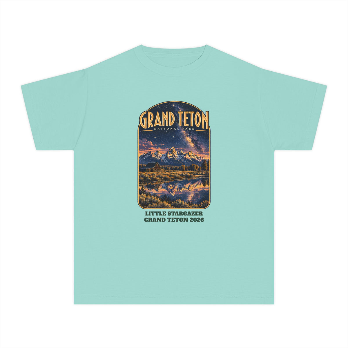 Custom Kids Grand Teton National Park Night Sky Shirt