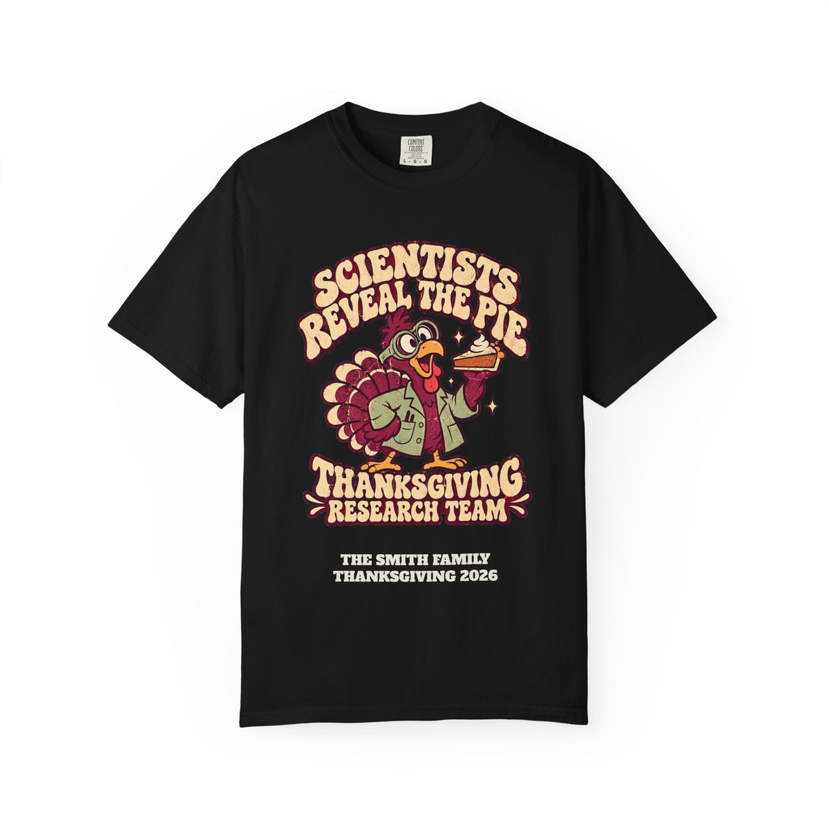 Custom Thanksgiving Pie Research Team Shirt