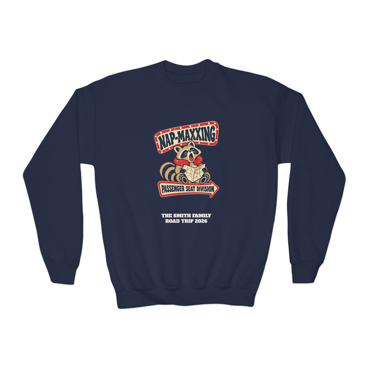 Custom Kids Nap-Maxxing Road Trip Sweatshirt