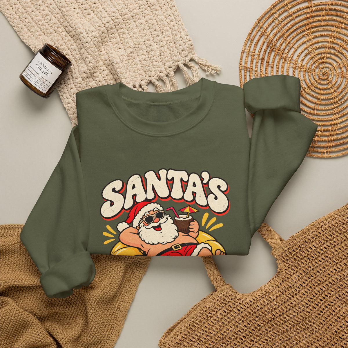 Custom Santa's Out Of Office Christmas Sweatshirt