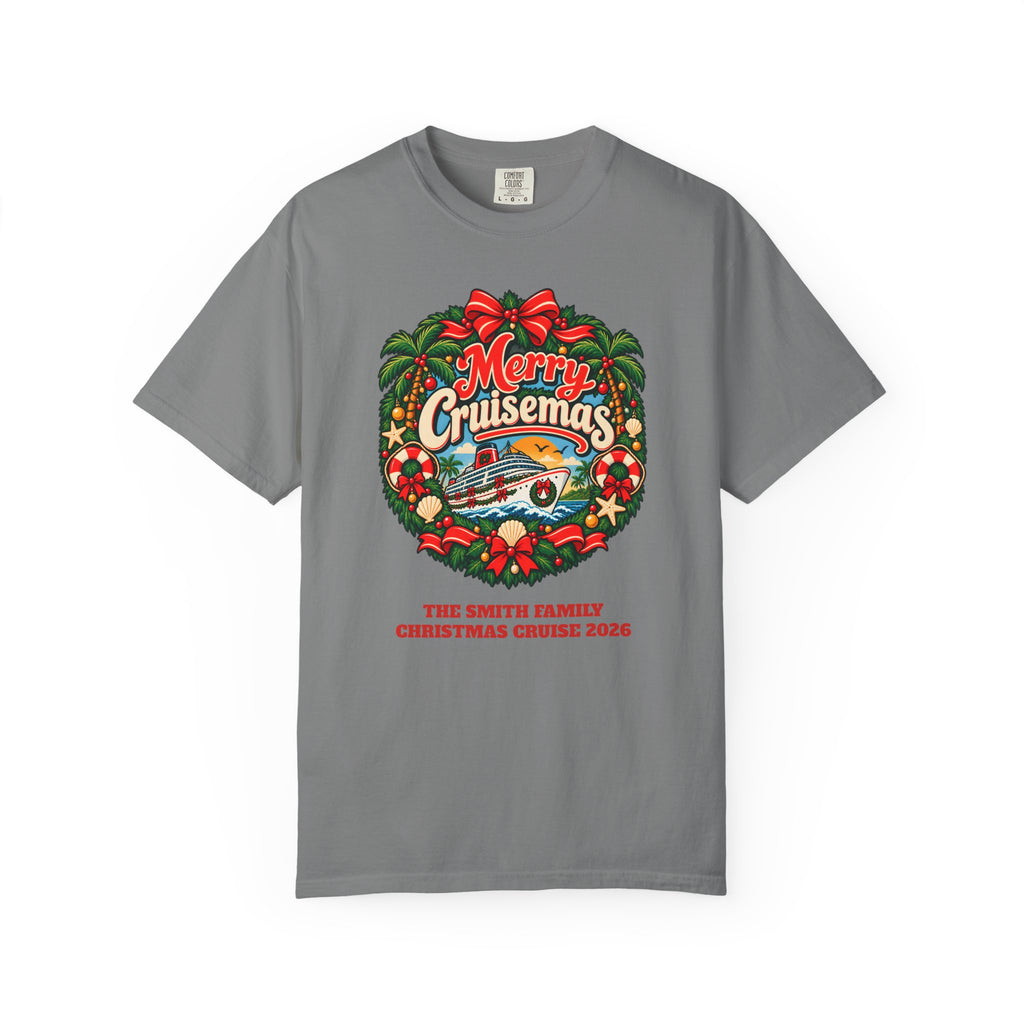 Custom Merry Cruisemas Wreath Christmas Cruise Shirt