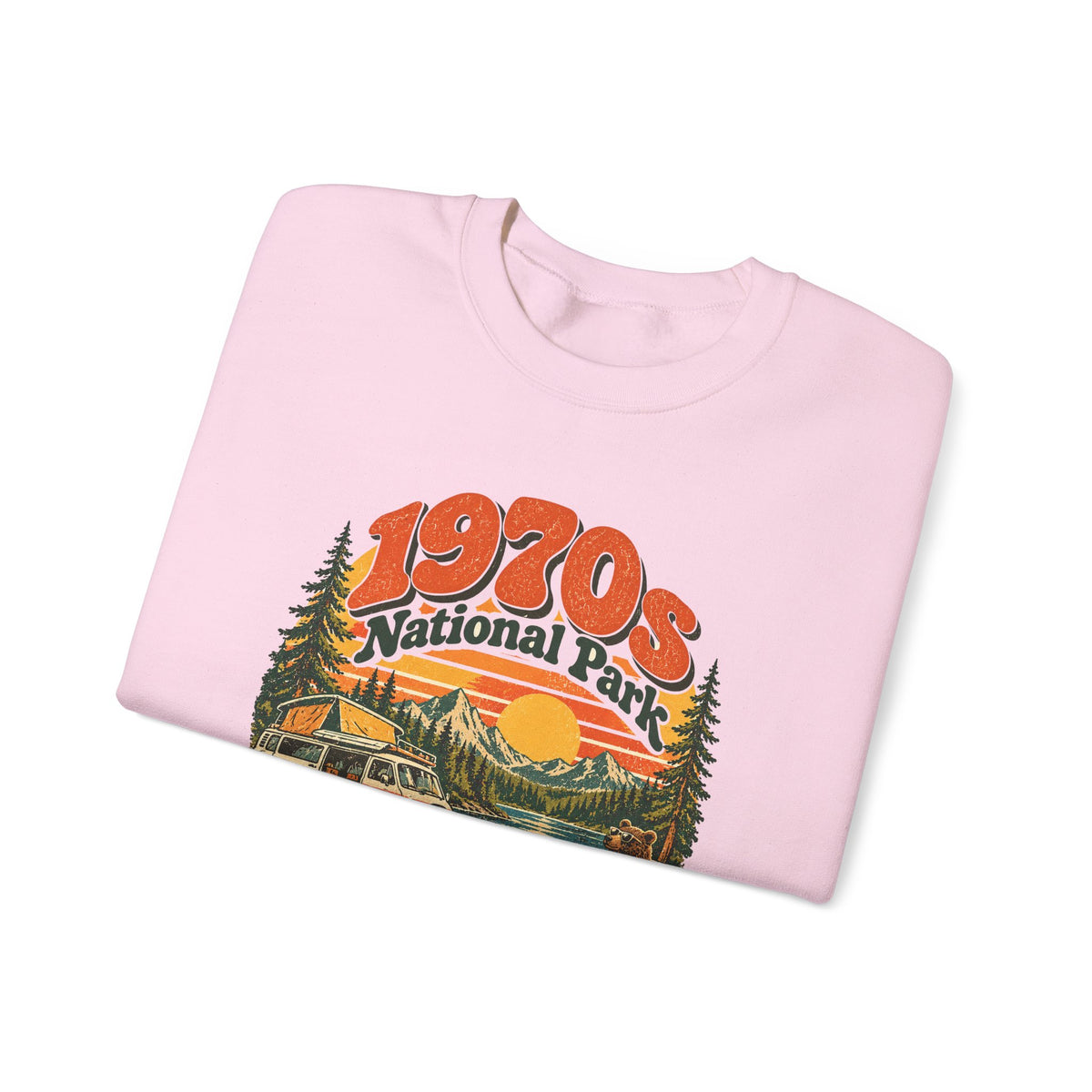Custom 1970s National Park Family Camping Sweatshirt