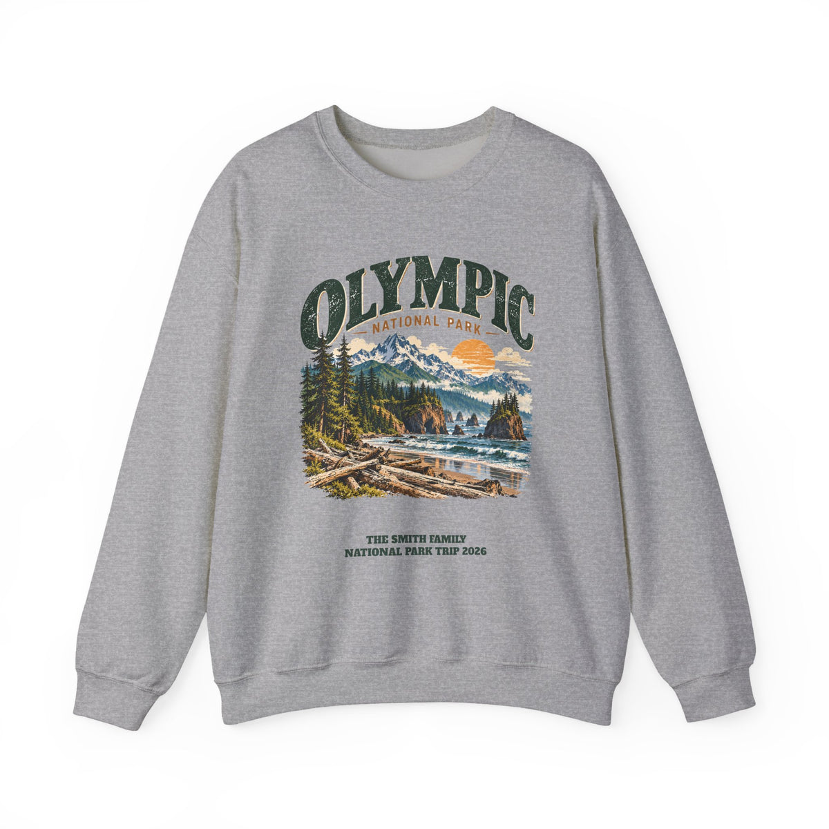 Custom Olympic National Park Family Trip Sweatshirt