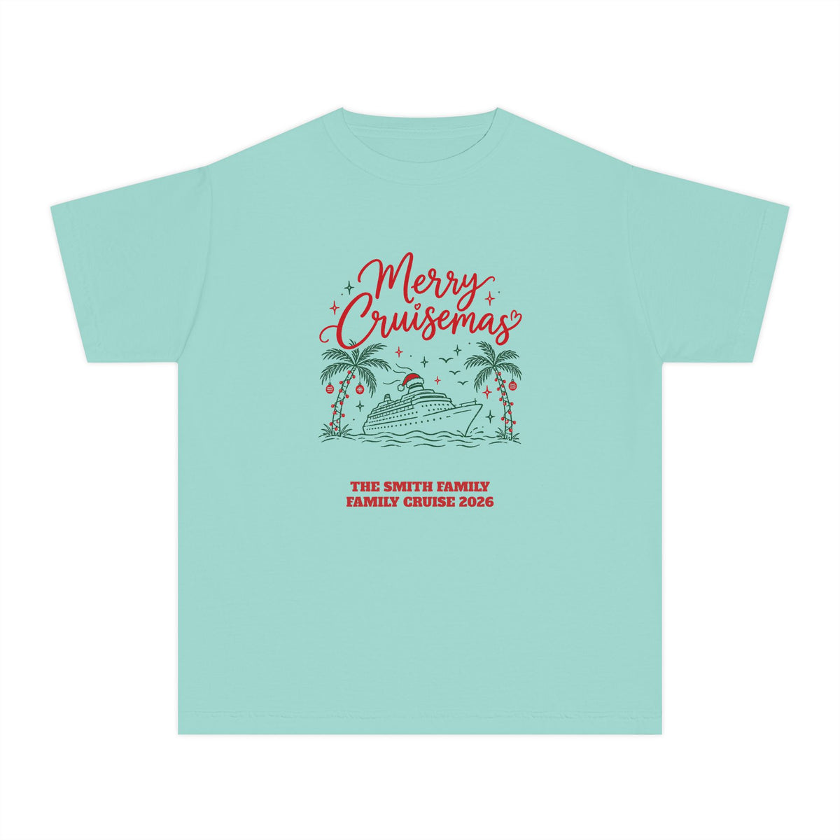 Custom Kids Merry Cruisemas Palm Tree Christmas Cruise Shirt