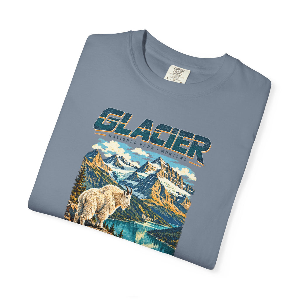 Custom Glacier National Park Vintage Mountain Goat Shirt
