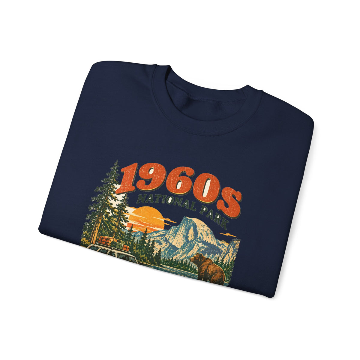 Custom 1960s National Park Family Trip Sweatshirt