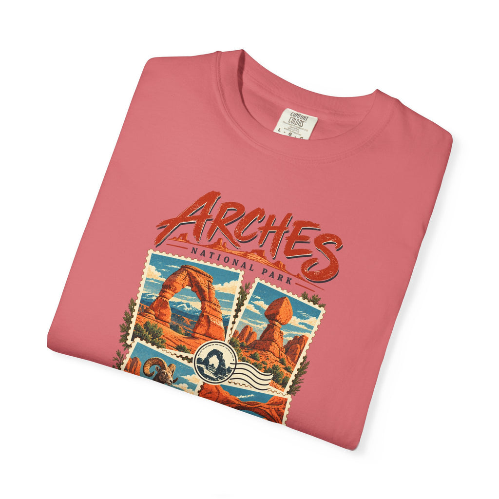 Custom Arches National Park Stamp Collage Shirt