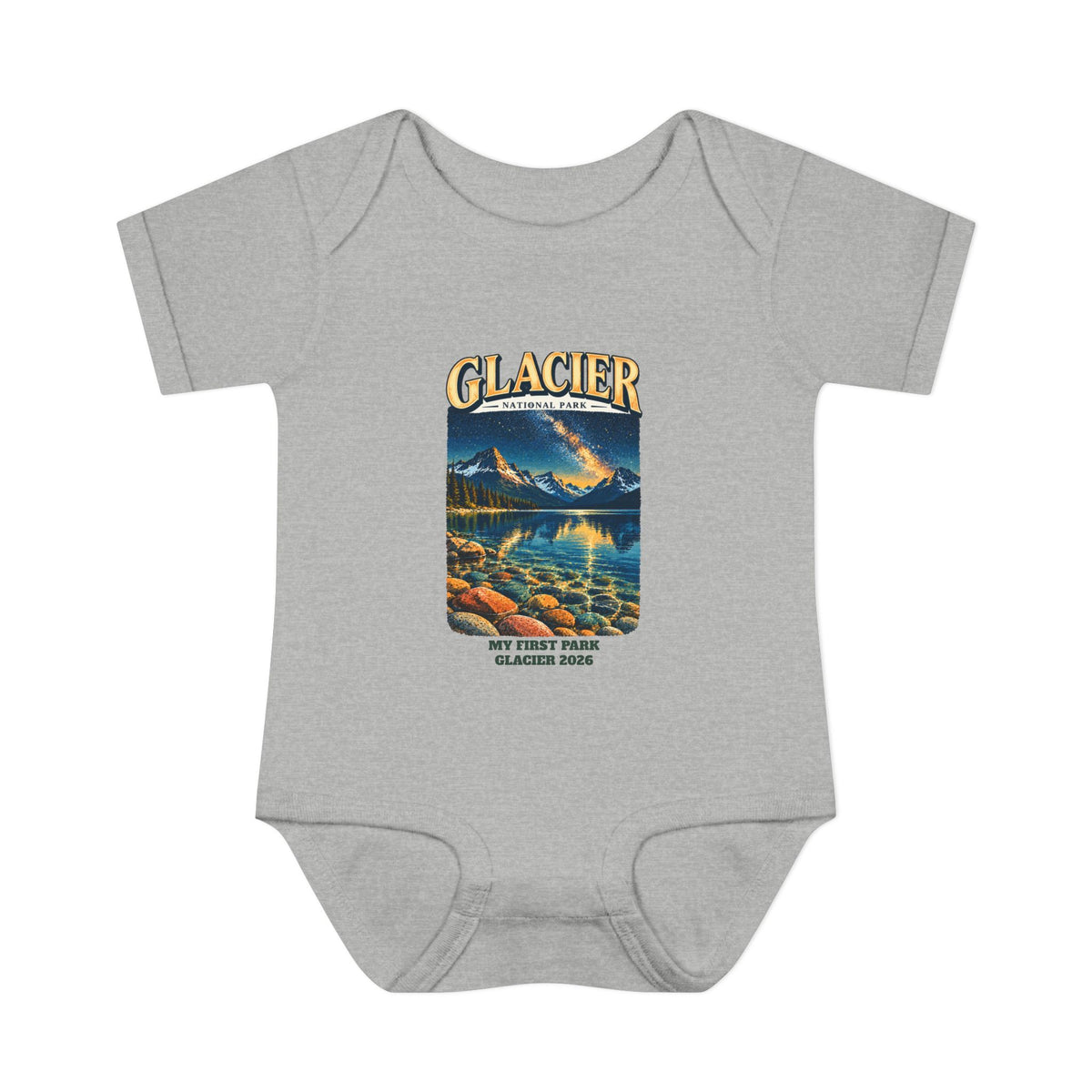 Custom Baby Glacier National Park Night Sky Onesie