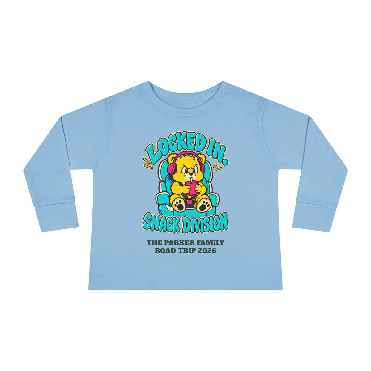 Custom Toddler Snack Division Road Trip Long Sleeve Shirt
