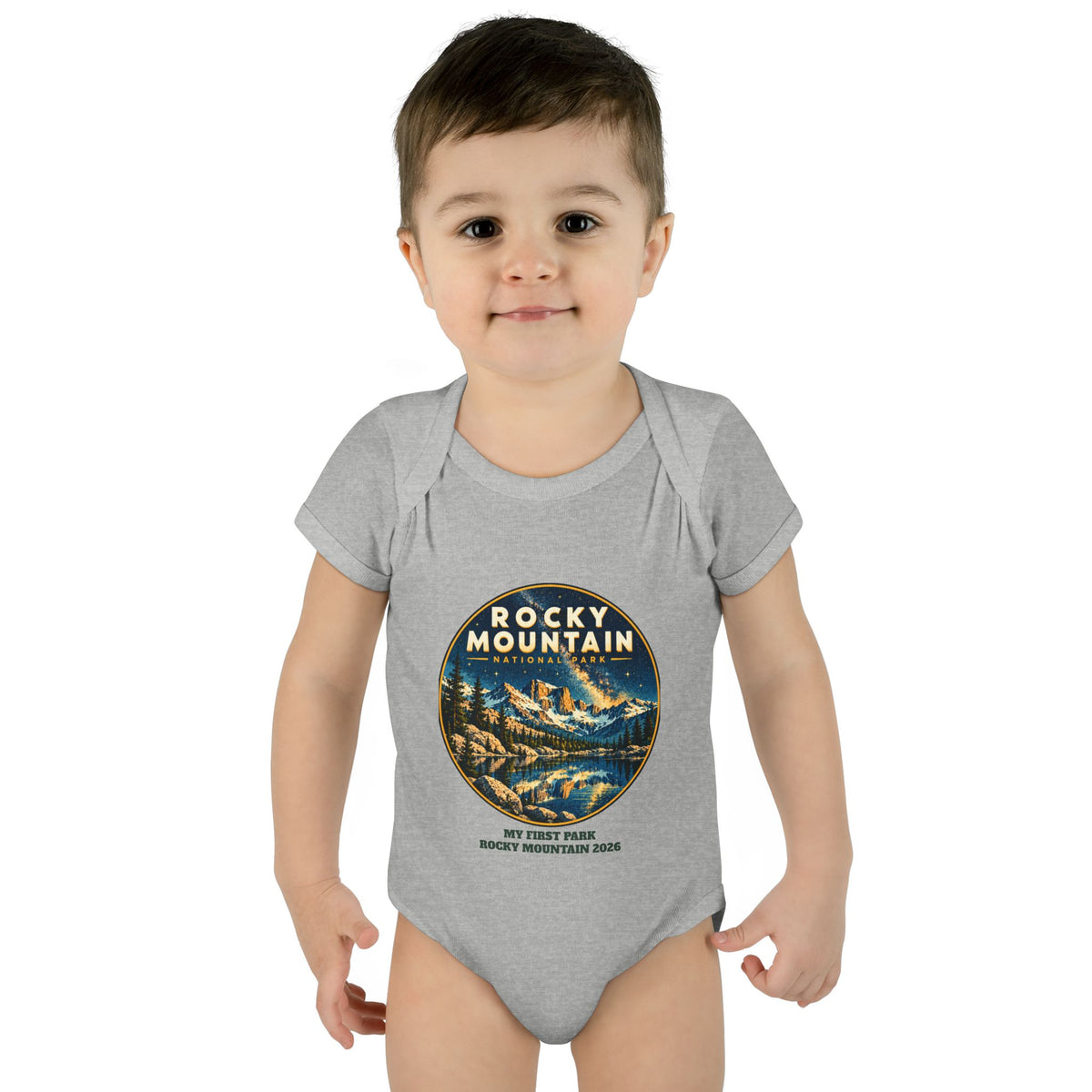 Custom Baby Rocky Mountain National Park Night Sky Onesie