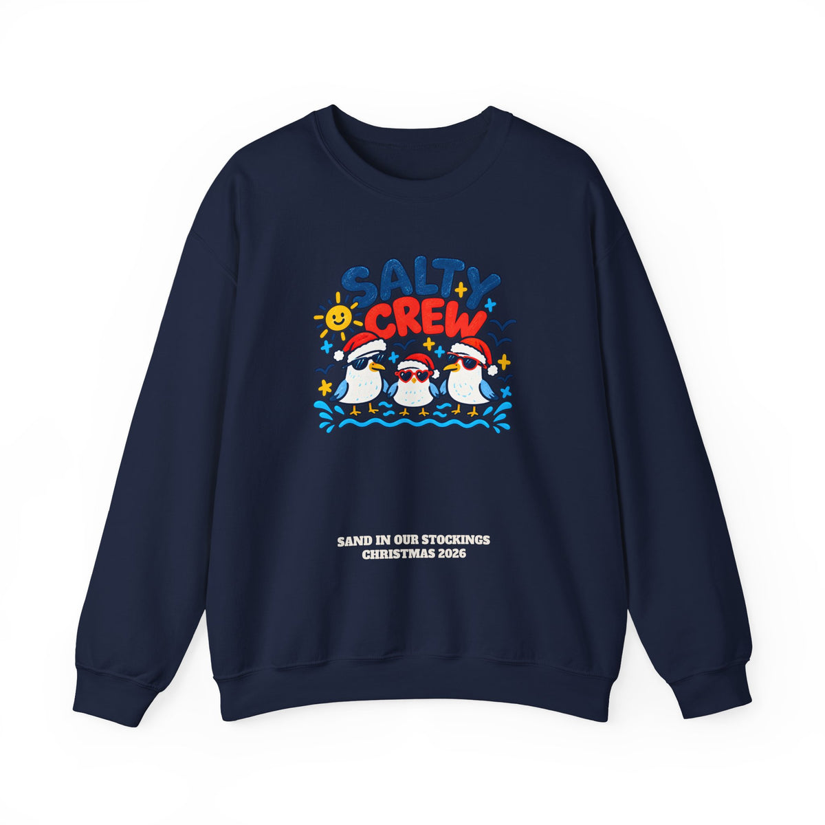 Custom Salty Crew Beach Christmas Sweatshirt