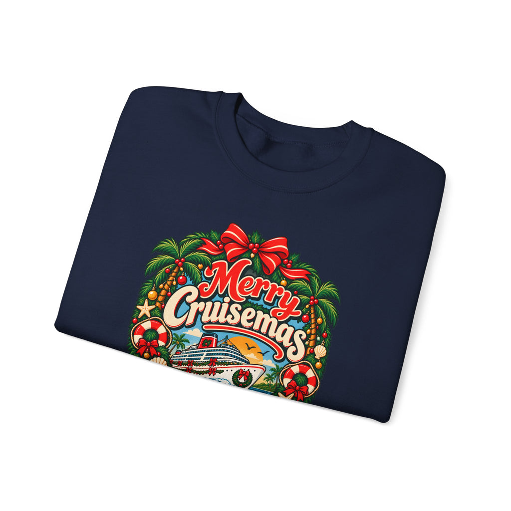 Custom Merry Cruisemas Wreath Christmas Cruise Sweatshirt