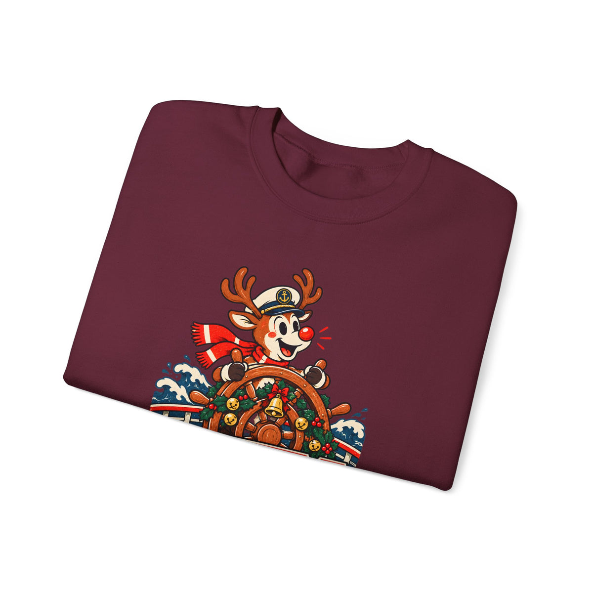 Custom Reindeer Captain Christmas Cruise Sweatshirt