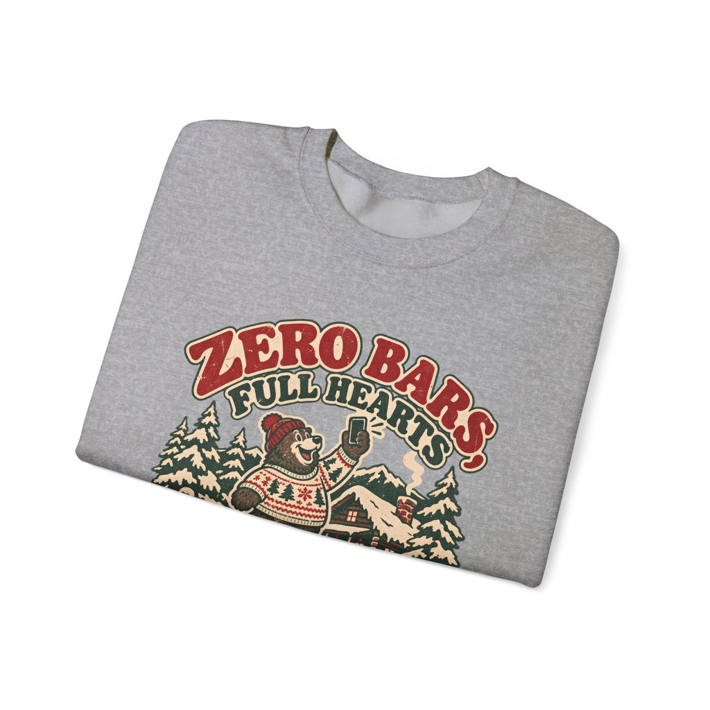 Custom Zero Bars Full Hearts Family Cabin Christmas Sweatshirt