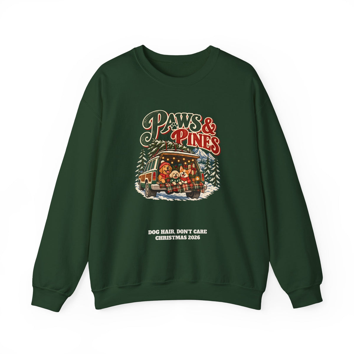 Custom Paws & Pines Christmas Dog Sweatshirt
