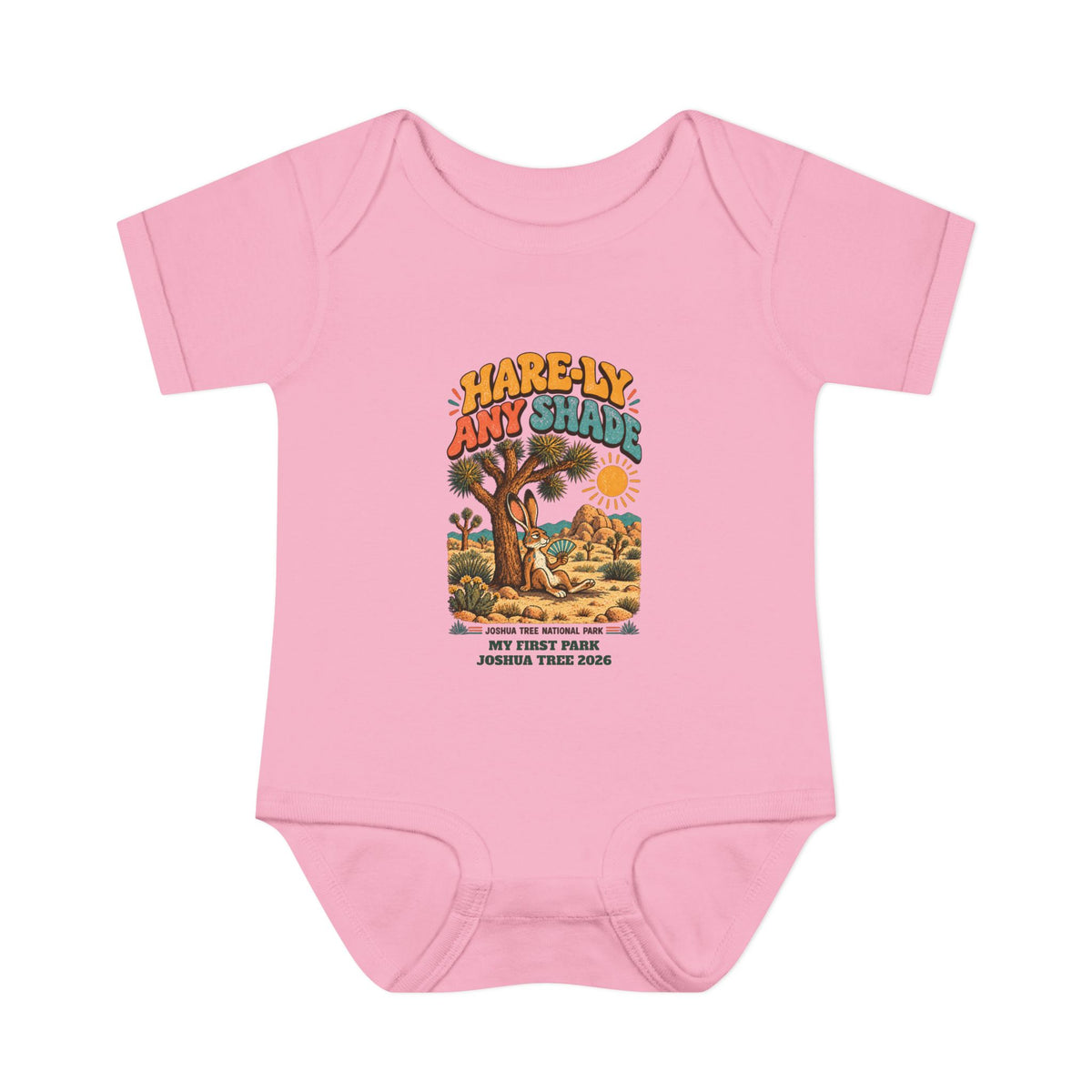 Custom Baby Joshua Tree National Park Hare-ly Any Shade Onesie