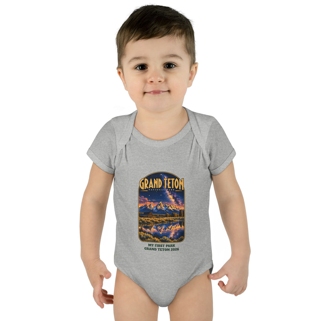 Custom Baby Grand Teton National Park Night Sky Onesie