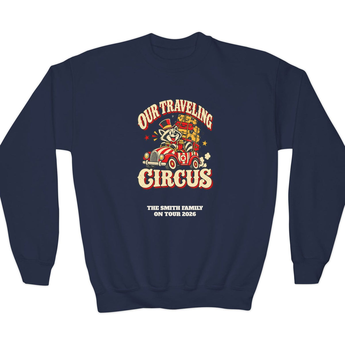Custom Kids Our Traveling Circus Family Trip Sweatshirt