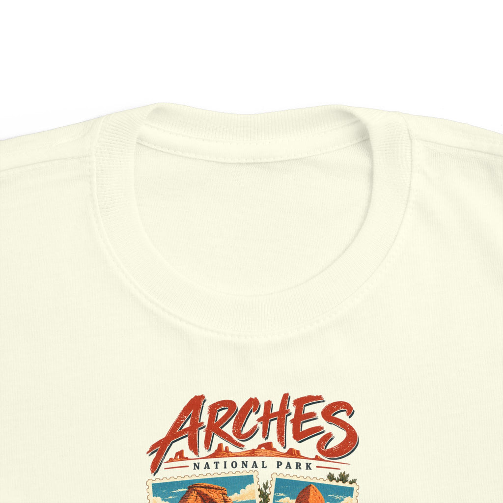 Custom Toddler Arches National Park Stamp Collage Shirt