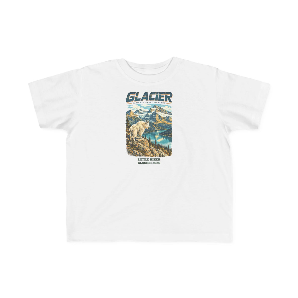 Custom Toddler Glacier National Park Vintage Mountain Goat Shirt