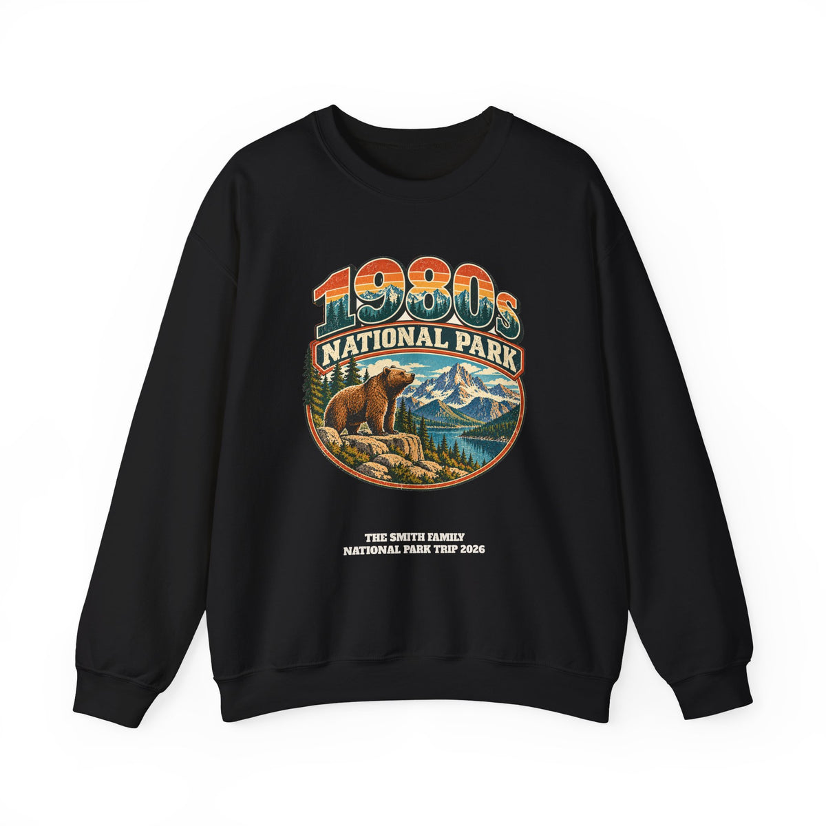 Custom 1980s National Park Family Trip Sweatshirt
