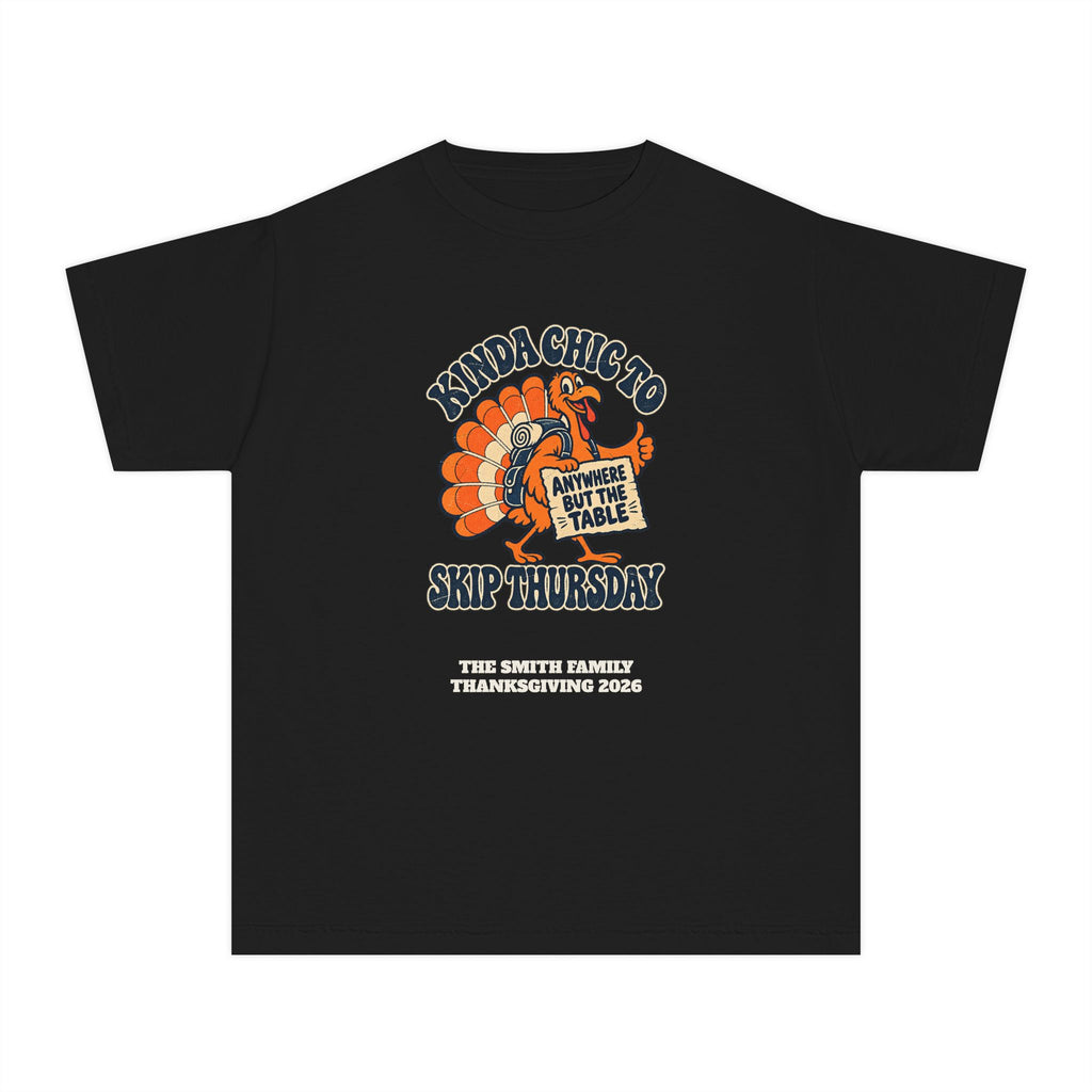 Custom Kids Kinda Chic to Skip Thursday Thanksgiving Shirt