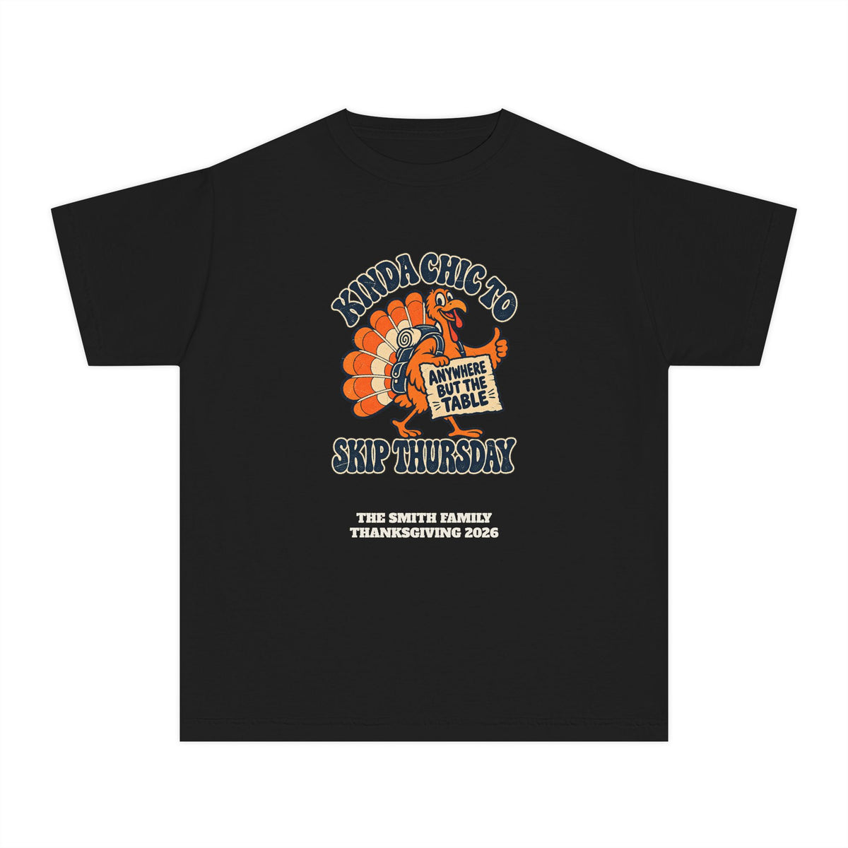 Custom Kids Kinda Chic to Skip Thursday Thanksgiving Shirt