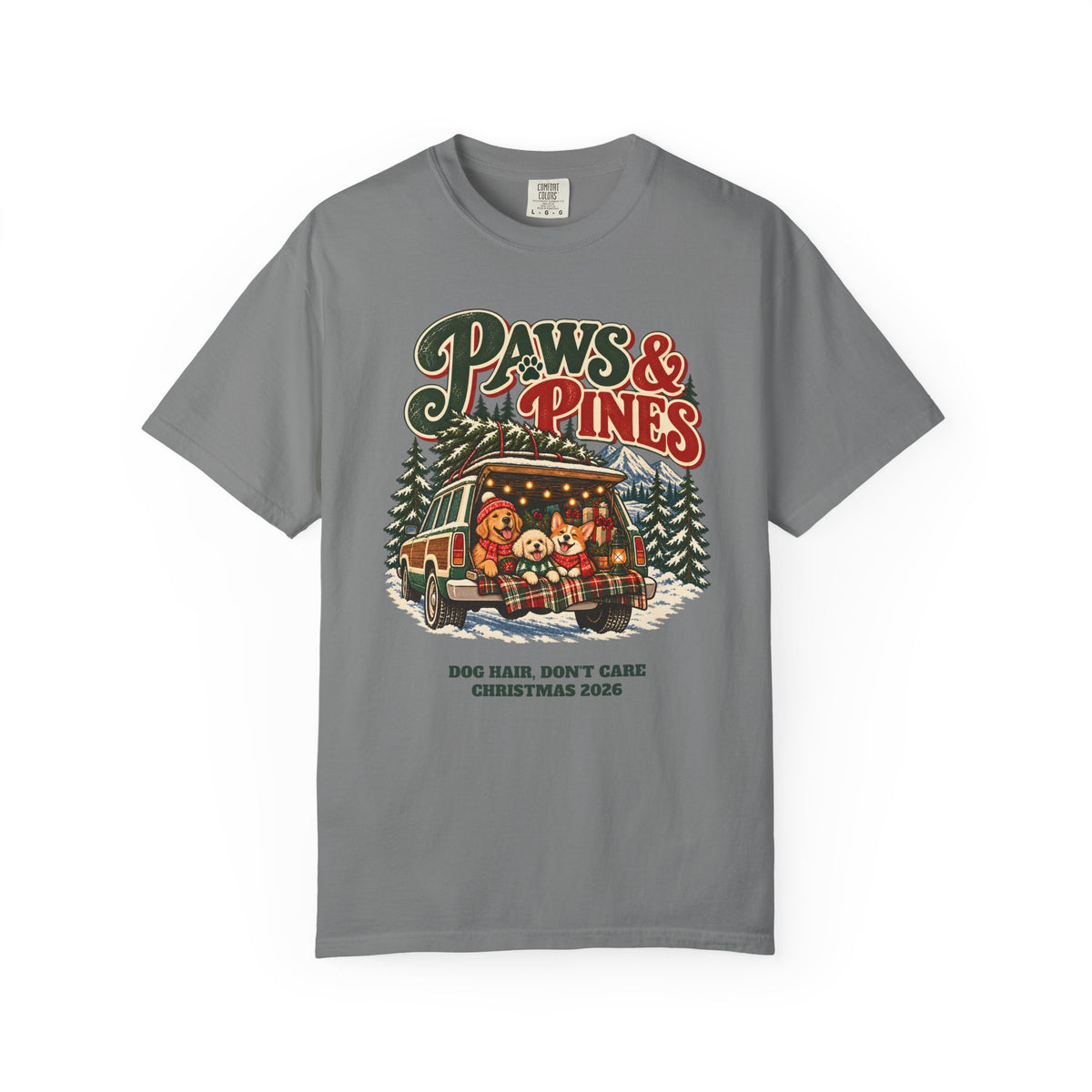 Custom Paws & Pines Christmas Dog Shirt
