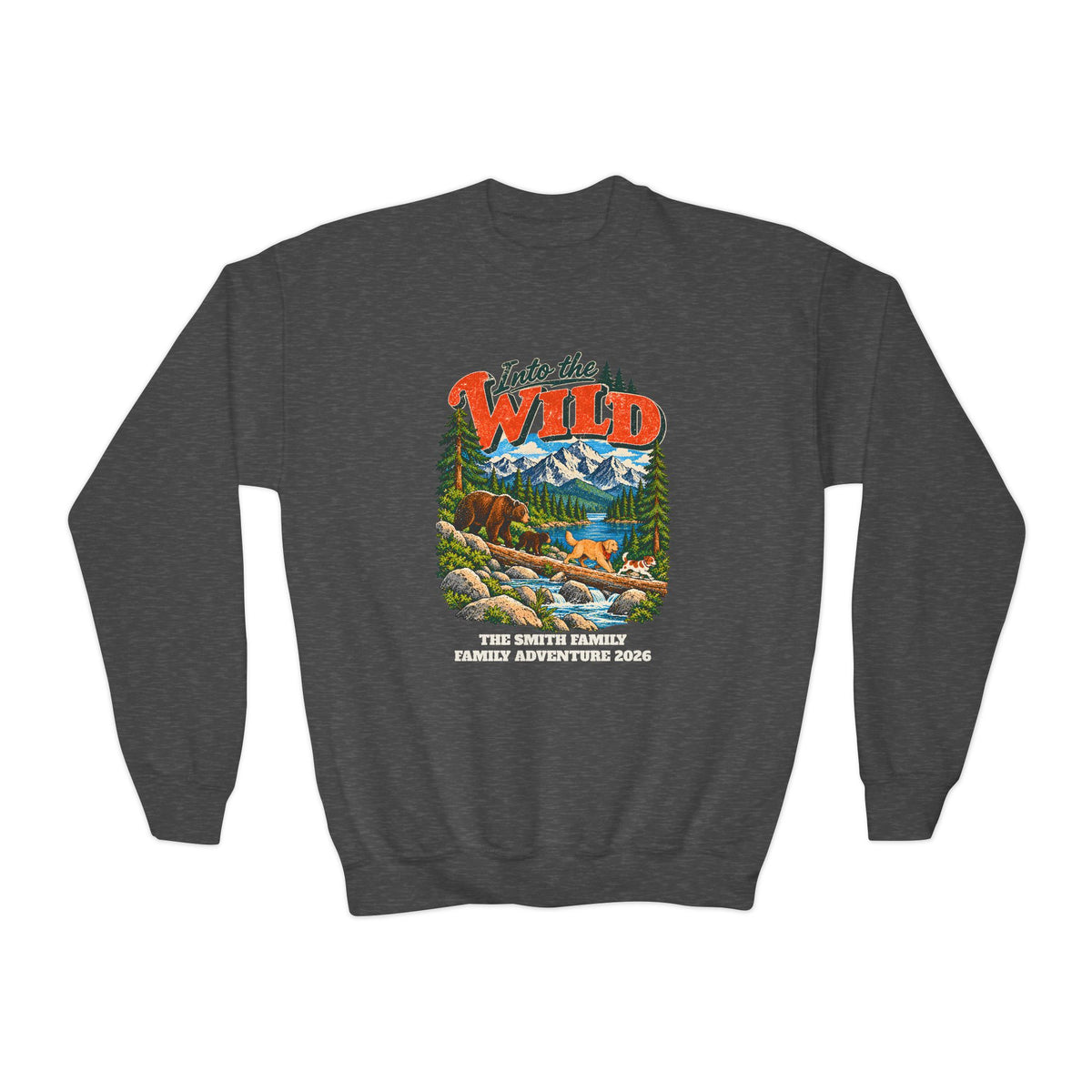 Custom Kids Into the Wild Hiking Sweatshirt