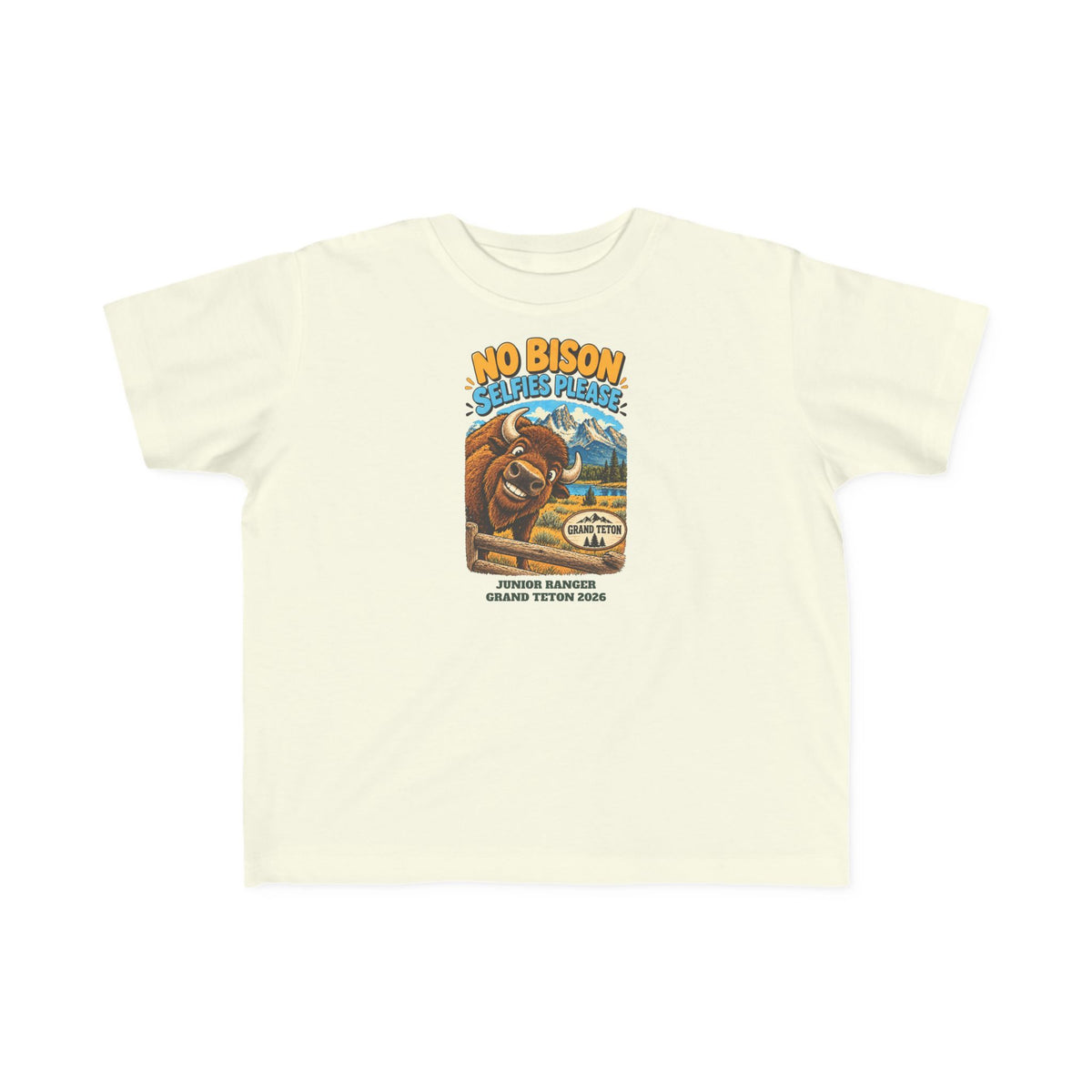 Custom Toddler Grand Teton National Park Funny Bison Shirt